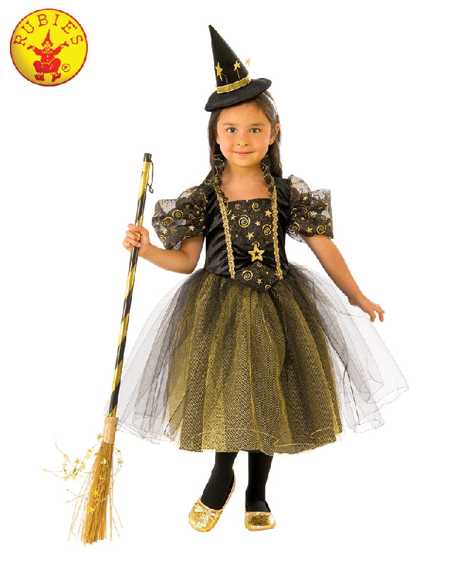 Girls Costume - Golden Star Witch - Party Savers
