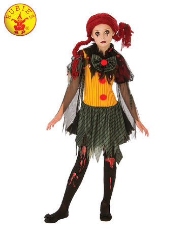 Girls Costume - Zombie Girl Clown - Party Savers