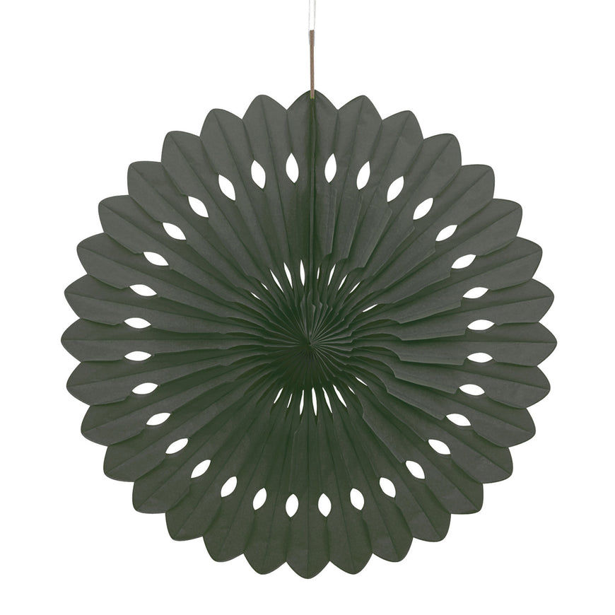 Black Decorative Fan 40cm - Party Savers