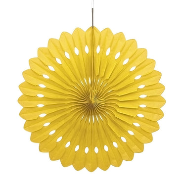 Yellow Decorative Fan 40cm - Party Savers