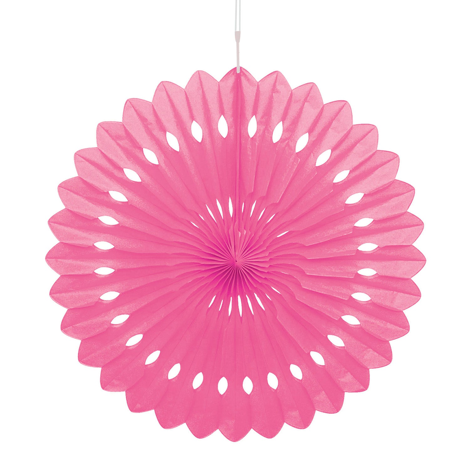 Bright Pink Decorative Fan 40cm - Party Savers
