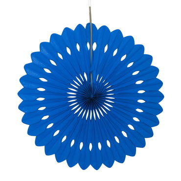 Royal Blue Decorative Fan 40cm - Party Savers