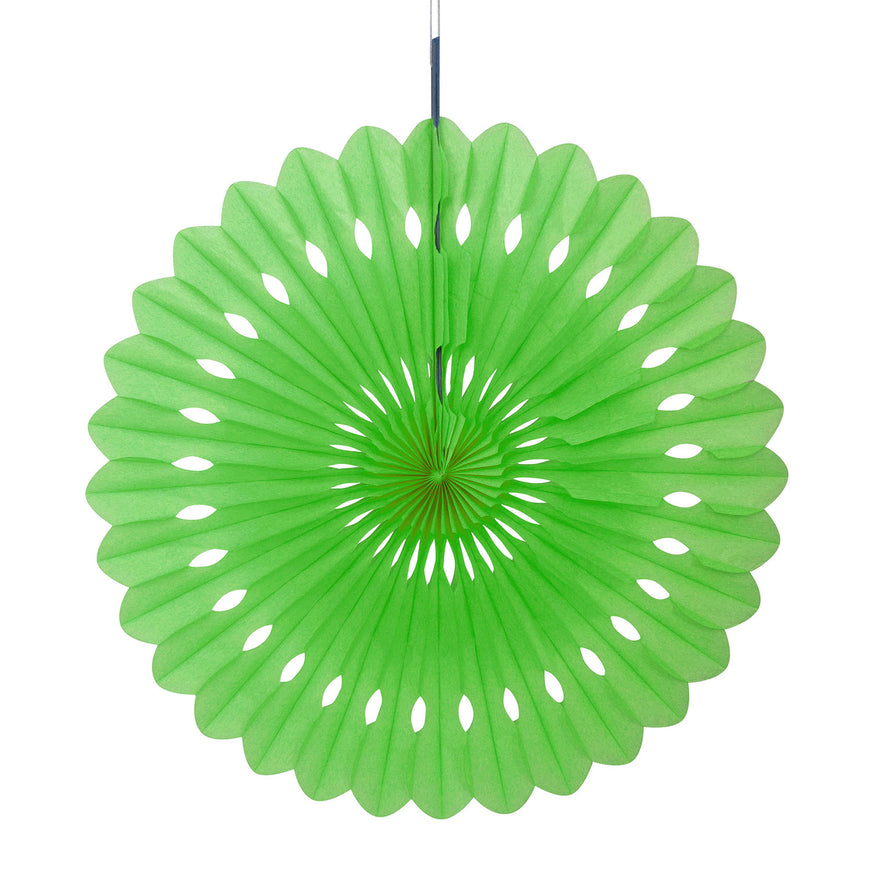Lime Green Decorative Fan 40cm - Party Savers