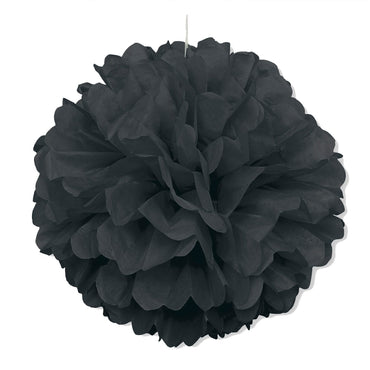 Black Puff Decoration 40cm - Party Savers