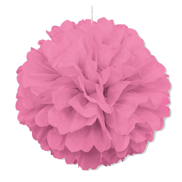 Bright Pink Puff Decoration 40cm - Party Savers