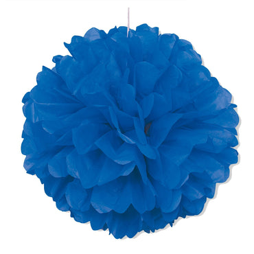 Royal Blue Puff Decoration 40cm - Party Savers