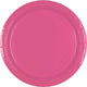 Bright Pink Round Paper Plates 23cm 20pk - Party Savers