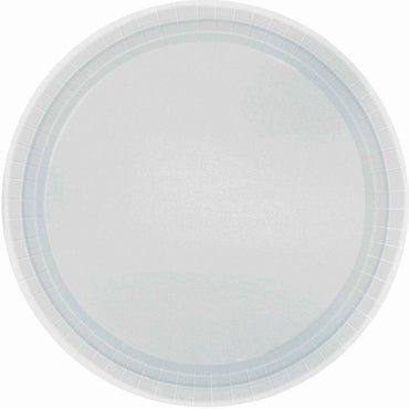 Silver Round Paper Plates 23cm 20pk - Party Savers