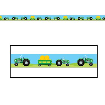 Tractor Party Tape 7.5cm x 6m - Party Savers