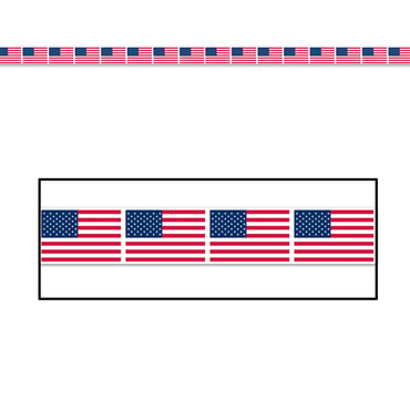 American Flag Party Tape 7.5cm x 6m - Party Savers