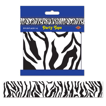 Zebra Print Party Tape 7cm x 6m - Party Savers