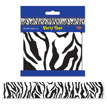 Zebra Print Party Tape 7.6cm x 6.1m - Party Savers