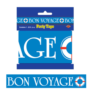 Bon Voyage Party Tape 7.5cm x 6m - Party Savers