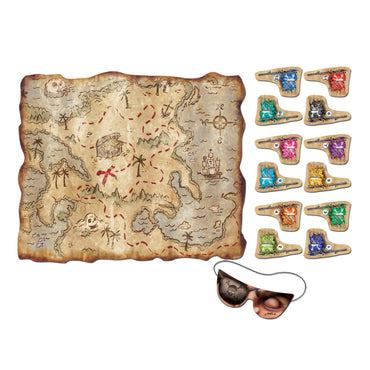 Pirate Treasure Map Party Game 39cm x 47cm - Party Savers