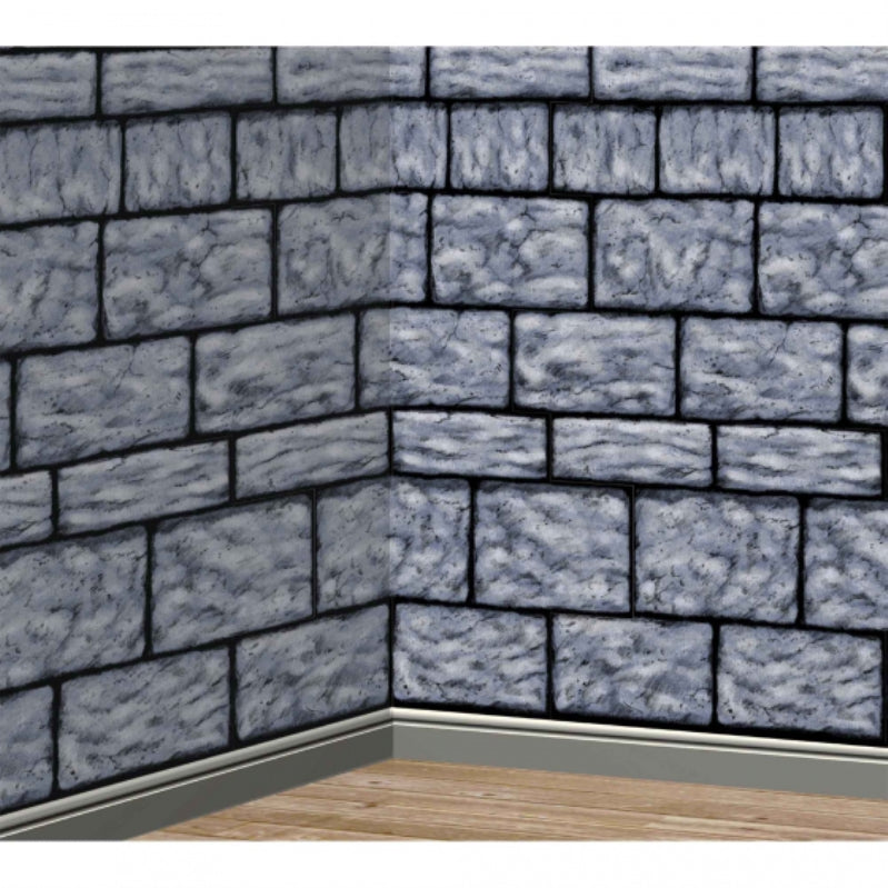 Stone Wall Scene Setters Room Roll Plastic 1.21m x 12.1m - Party Savers