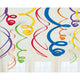Rainbow Plastic Swirl Decorations 56cm 12pk - Party Savers