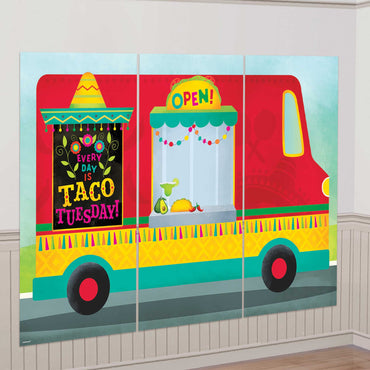 Fiesta Taco Truck Scene Setter 3pk - Party Savers