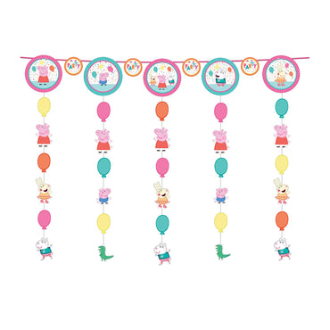 Peppa Pig Confetti Party Hanging String Decorations 1.21m Each