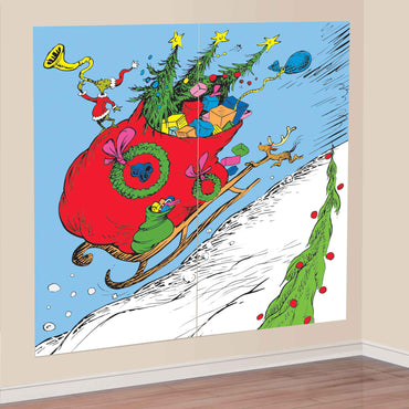 Dr. Seuss The Grinch Scene Setters Add On Wall Decorations 2pk