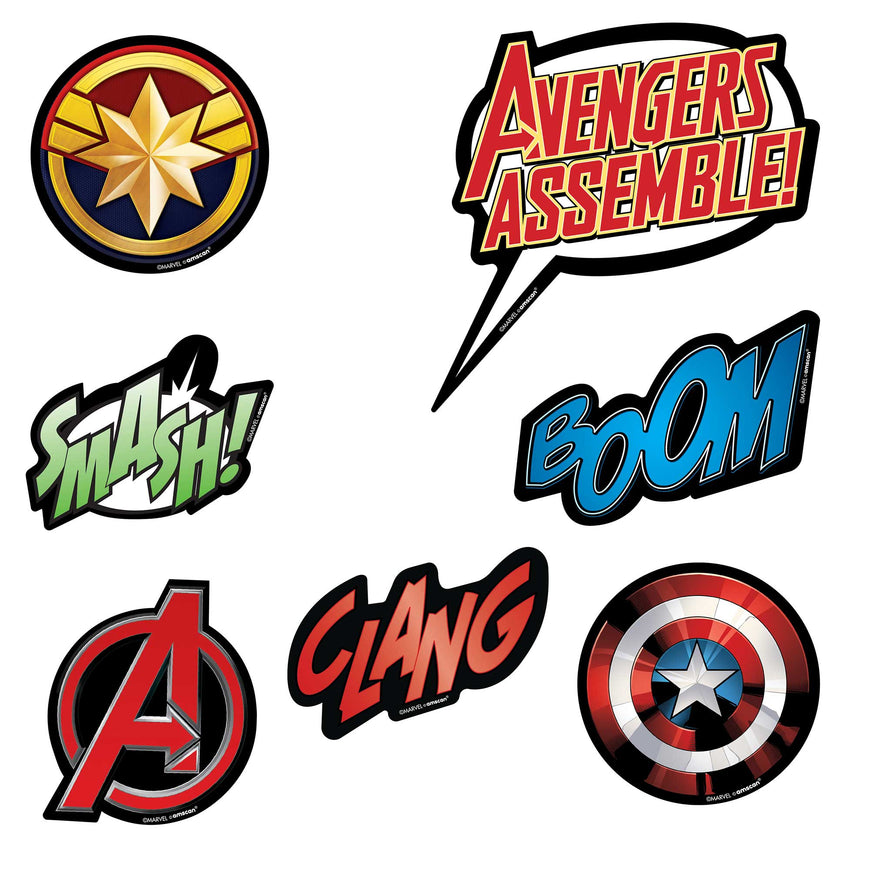 Marvel Avengers Powers Unite Vinyl Cutout Decorations 2pk