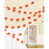 Orange Peel String Decorations Glitter Round 7ft 6pk - Party Savers