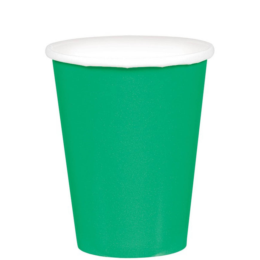 Festive Green Paper Cups 266ml 20pk