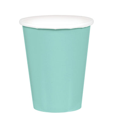Robin Egg Blue Paper Cups 266ml 20pk - Party Savers