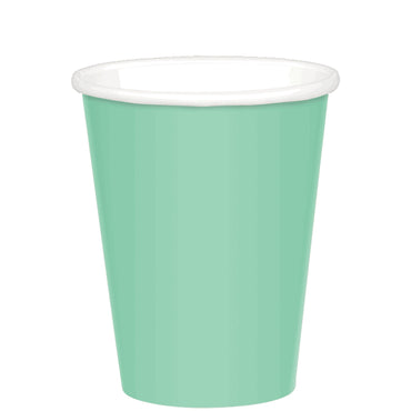 Cool Mint Paper Cups 266ml 20pk - Party Savers