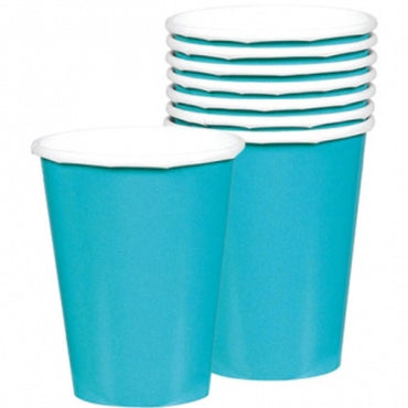 Caribbean Blue Paper Cups 266ml 20pk