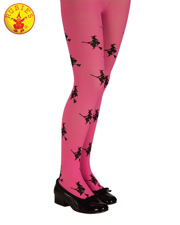 Glitter Witch Tights Pink - Party Savers