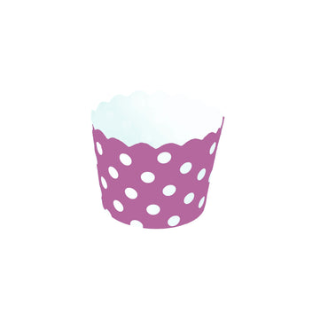 Purple Dotty Baking Cups 25pk - Party Savers