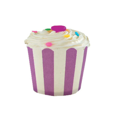 Purple Stripes Baking Cups 25pk - Party Savers
