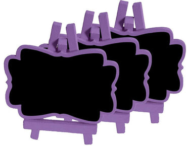 Purple Mini Blackboards 3pk - Party Savers