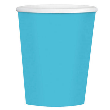Caribbean Blue Paper Coffee Cup 354ml 40pk - Party Savers