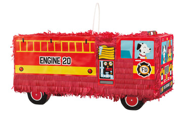 Red Fire Truck 3D Pinata 24cm x 47cm Each