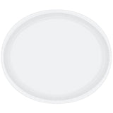 Frosty White Oval Paper Plates 30cm 20pk - Party Savers