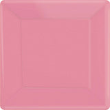 Bright Pink Square Paper Plates 26cm 20pk - Party Savers