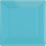 Pastel Blue Square Paper Plates 26cm 20pk - Party Savers