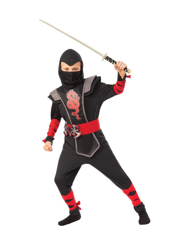 Boys Costume - Red Ninja Boy - Party Savers