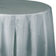 Silver Plastic Round Tablecover 213cm - Party Savers