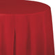 Red Plastic Round Tablecover 213cm - Party Savers