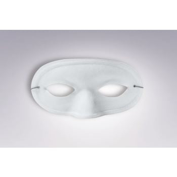 Satin Domino Mask, White - Party Savers