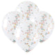 Clear Balloons With Pink,Blue and Gold Confetti 40cm 5pk - Party Savers