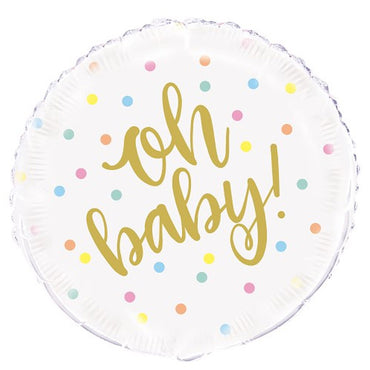 Oh Baby Foil Balloon 45cm - Party Savers