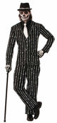 Men's Costume - Skeleton Bone Pin Stripe Suit - Party Savers
