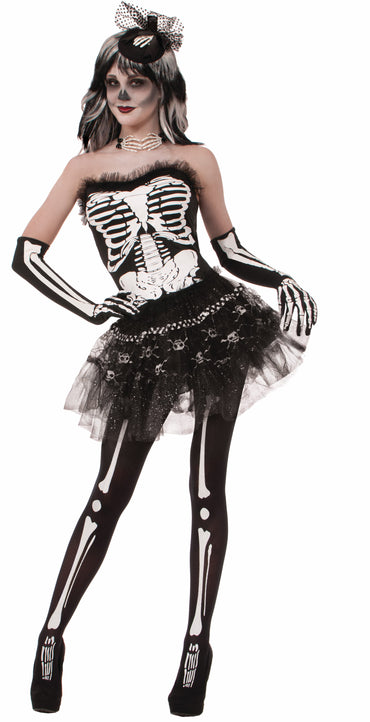 Women's Costume - Skeleton Bone Tutu - Party Savers