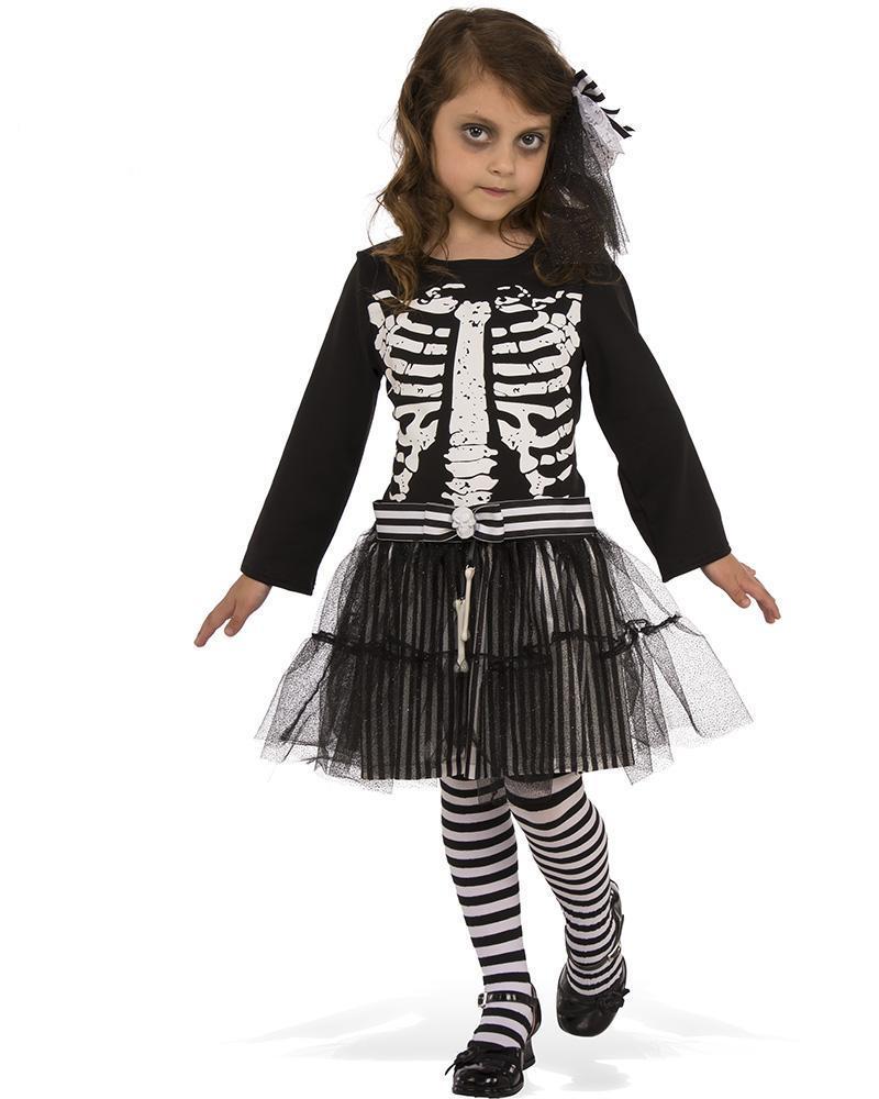 Girls Costume - Little Skeleton - Party Savers