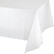 White Plastic Rectangular Tablecover 137cm x 274cm