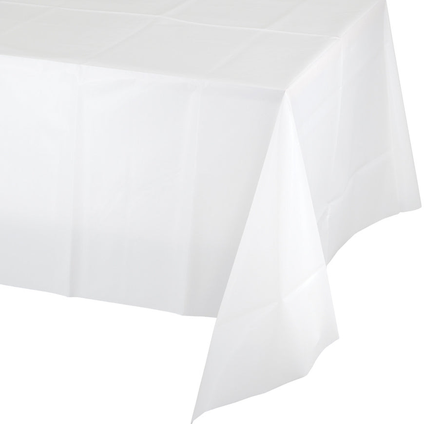 Silver Plastic Rectangular Tablecover 137cm x 274cm - Party Savers