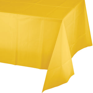 White Plastic Rectangular Tablecover 137cm x 274cm - Party Savers